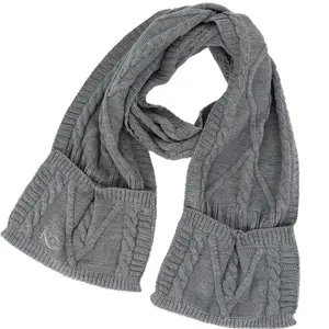 Cable Knit Scarf with Deep Front Pockets Cable Knit Scarf with Deep Front Pockets