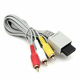 New Audio Video AV Composite 3 RCA Cable Cord for Nintendo Wii / Wii U Grey