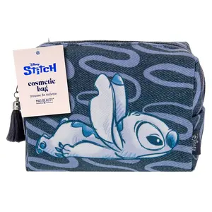 Disney Stitch - Denim Cosmetic Bag  Day Use