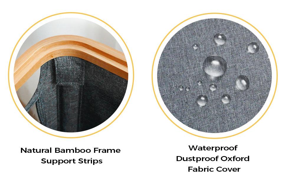 Elegant Toilet Paper Storage with Lid, Narrow Toilet Paper Holder Beside Toilet, Classy Bathroom Tissue Storage, Slim Toilet Paper Storage, Waterproof Oxford Fabric for Mega Rolls 30L (Gray)