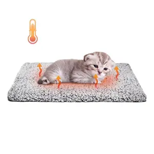 Self Warming Cat Bed Self Heating Cat Dog Mat  Without Power Supply Extra Warm Thermal Pet Pad for Indoor Outdoor Pets with Removable Cover Non-Slip Bottom Washable