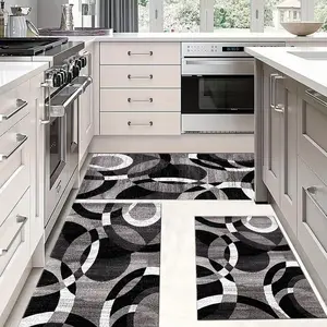 Modern Farmhouse Kitchen Set, Soft Durable Home Decor Mats, 2-Piece or 3-Piece Set, Kitchen Rugs Sets for Kitchen & Living Room Use