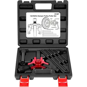 Harmonic Balancer Puller Set for Crankshaft Dampers – 3 Jaw Pulley Puller Removal Tool Compatible with LS,Chrysler,GM,Chevy,Ford Engines etc.