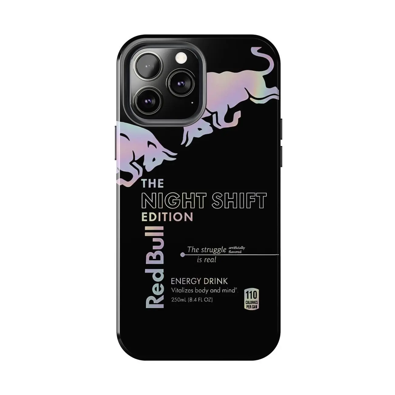 RedBull Night Shift Holographic Phone Case Compatible with iPhone 7, 8, X, 11, 12, 13, 14, 15, 16 17 & Samsung Galaxy S21, S22, S23 & S24 S25 series K