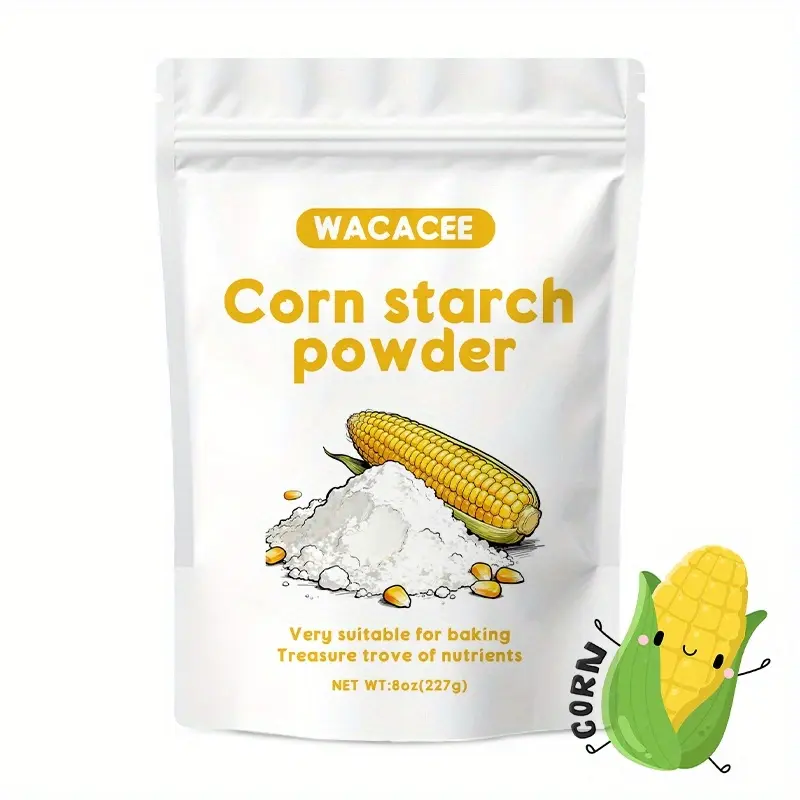 WACACEE Edible Cornstarch - Baking Flour Ingredient for Cakes, Cookies, Thickening Agent for Meat Marinades, Kitchen Cooking Powder
