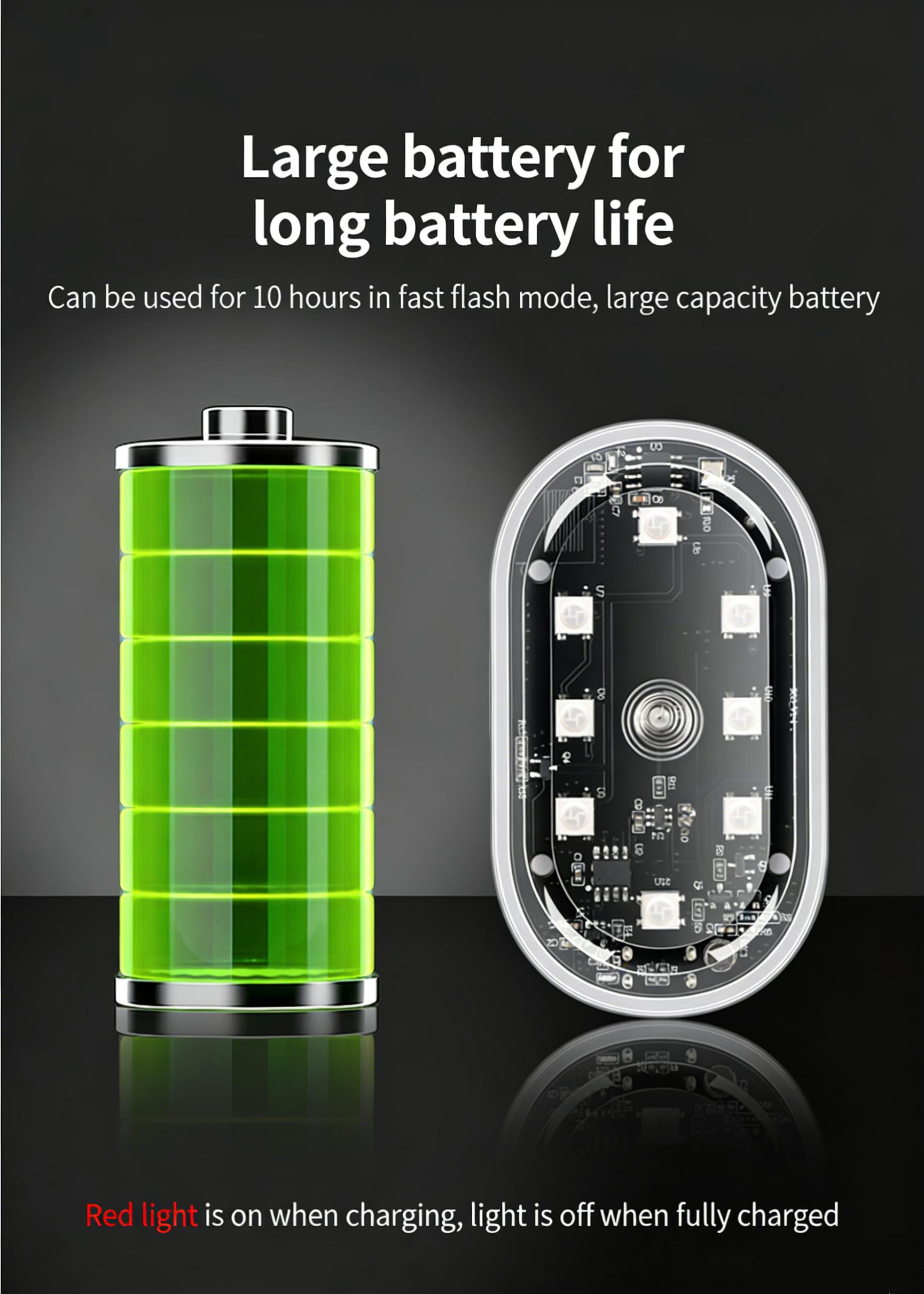 2Pcs RGB Led Car Light with Remote, USB Rechargeable 8Colors Wireless Motorcycle Flash Light Warning Lights for Bike Car Multifunctional, Waterproof Car Interior Decoration Light - Car Lighting Accessories 2Pcs RGB Led Car Light with Remote, USB Rechargeable 8Colors Wireless Motorcycle Flash Light Warning Lights for Bike Car Multifunctional, Waterproof Car Interior Decoration Light - Car Lighting Accessories