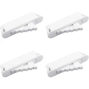 4 Pack White Plastic Window Sash Vent Stops Child Safety Ventilation Limit Stops Universal Fit for Home Double Hung Windows