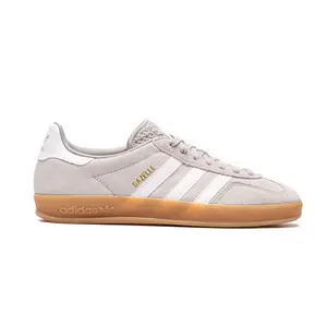 Adidas Gazelle Indoor Grey Cloud White Gold Metallic JQ0176 Men's Fashion Sneaker New