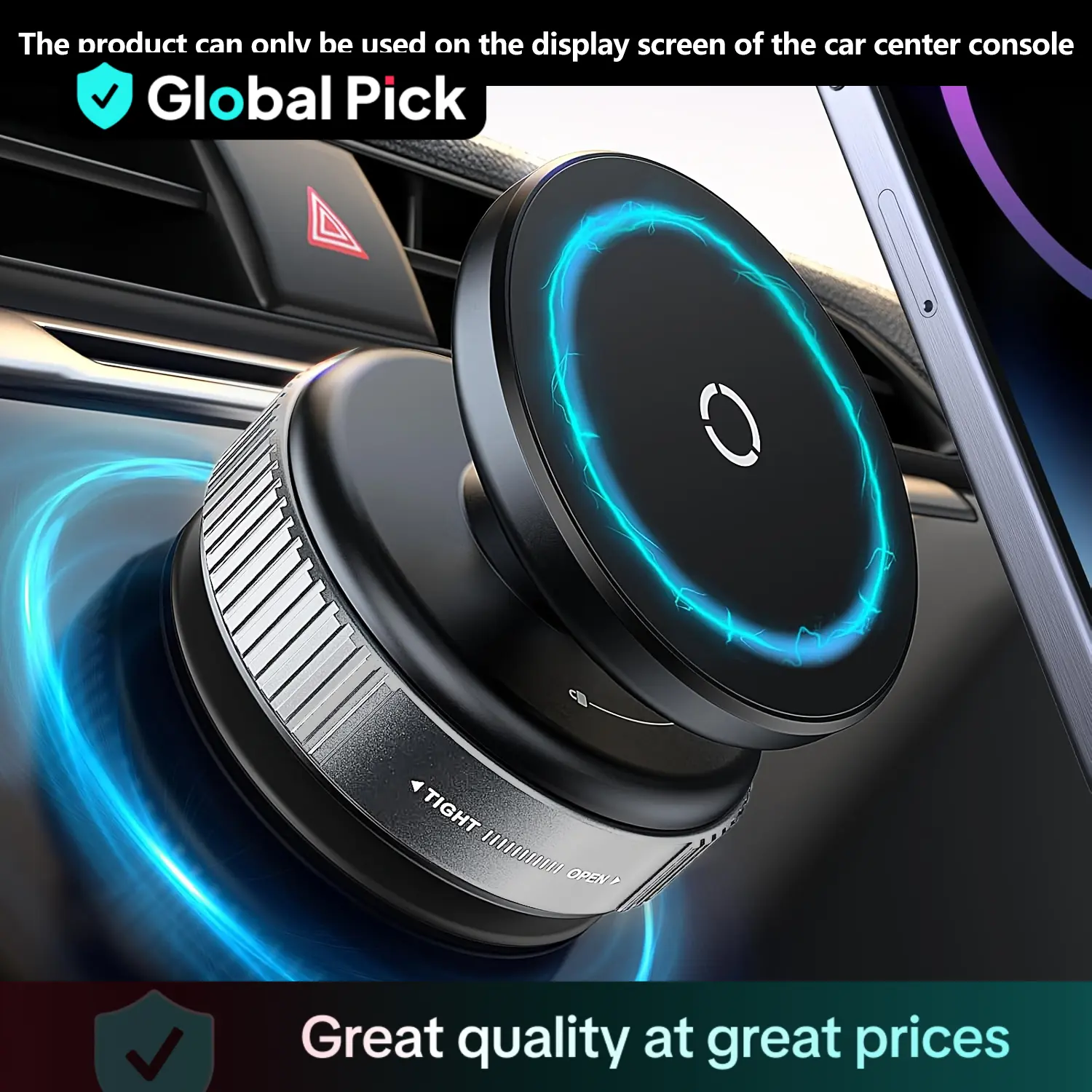 360° Adjustable Suction Cup Car Phone Holder, Magnetic Car Phone Holder, Universal Car Interior Accessories for Car, Gym, Bathroom