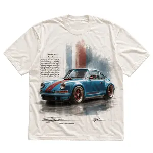 Porsche 911 Shirt Vintage Racing Graphic Tee Y2K Sports Car Streetwear Comfort Colors Cotton T-Shirt
