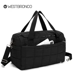 WESTBRONCO 2026 New In Chic Puffer 25L Travel Bag Duffle Bag with Wet Pocket Women Carry All Weekender Bag Waterproof Bag Gym Durable FASHION Bag for Winter Lightweight   Traveling Garment Hospital Bag Mom Gift for her
