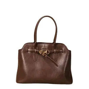 Genuine Leather Handbag, Large-Capacity Commuting Shoulder Bag, Shoulder Commuter Bag, High-End Design