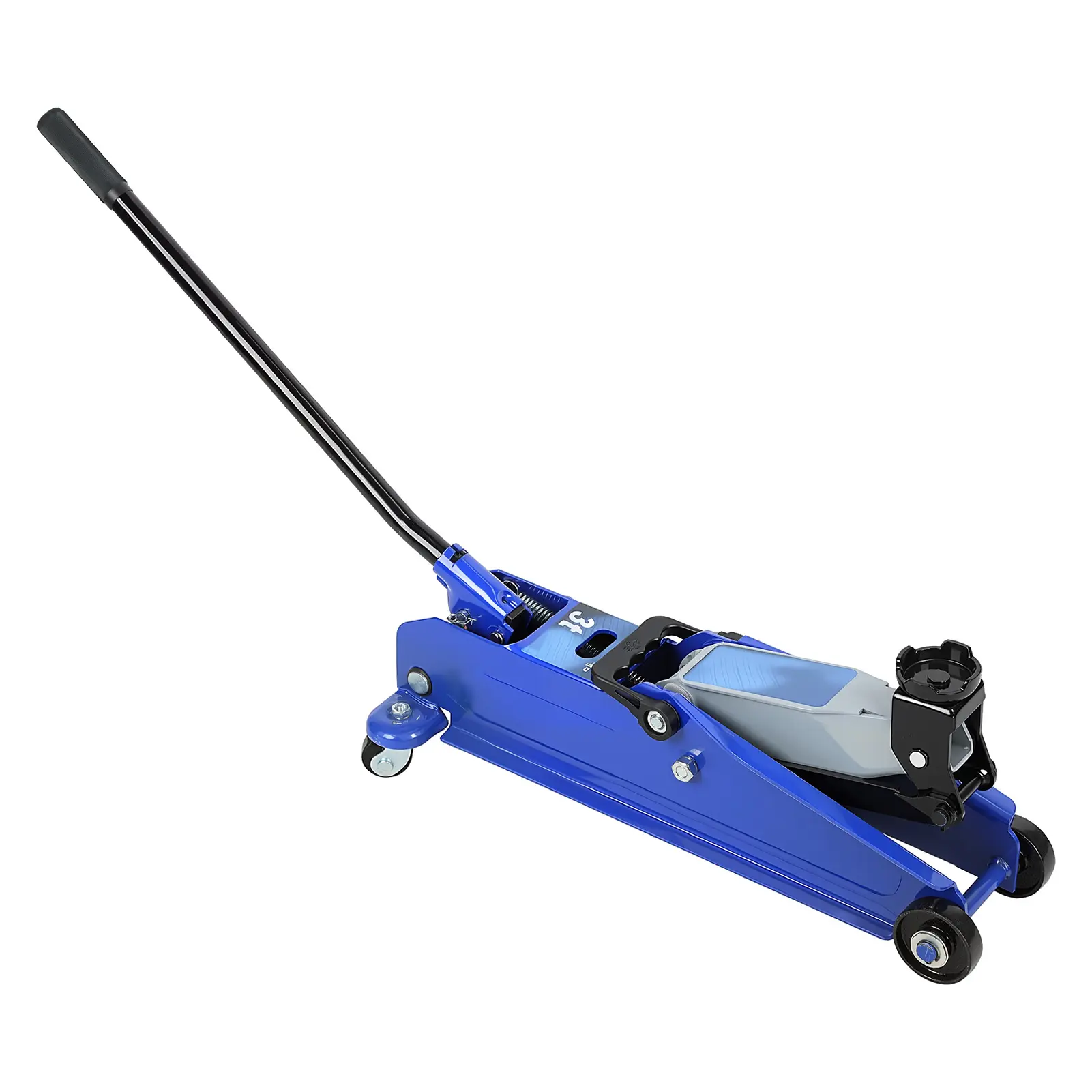 3 Ton Floor Jack (6600 lbs), Steel Heavy Duty Hydraulic Car Jack, Fast Lift Floor Jack with Wheels, Lifting Range 5"-15.2"
