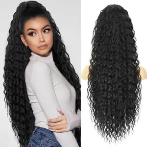 Ponytail Extension, Claw Clip Ponytail Extension for Women 30 Inch Long Wavy Pony Tails Hair Extensions Curly Clip in Ponytail Fluffy  Looking Synthetic Hairpiece for Daily Use