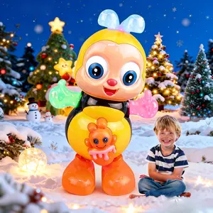Musical Dancing Bee Toy - Electric Interactive Baby Toy with Flashing Lights & Walking Action, Developmental Sensory Toy for Infant & Toddler Learning, Perfect Safe Gift for Christmas, Easter, Birthday