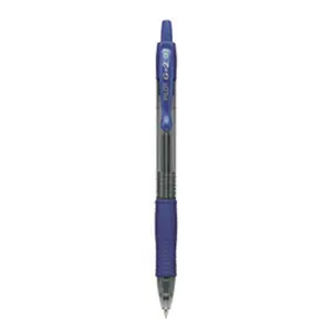212 MAIN Retractable Gel Ink Rolling Ball Pen, Pilot Corporation Of America 31171 UPC G2, .7mm Blue, Contoured Rubber Grip, Smooth Writing, Gel Ink Formula (Assorted Colors Option Available)