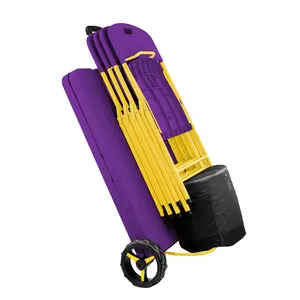 The Rolling Table - 6 ft. Folding Table on Wheels - Team Colors - Purple & Yellow