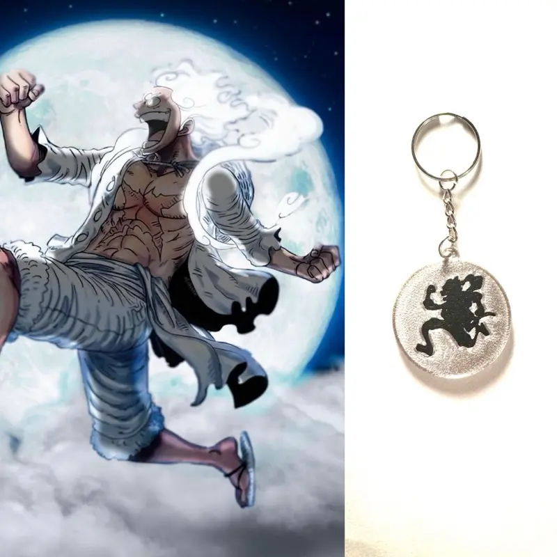 Joy Boy Moonrise Keychain – Gear 5 Silhouette - One Sided