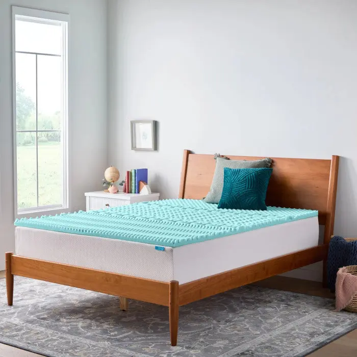 7-Zone Cooling Gel and Green Tea Infused Memory Foam Mattress Topper