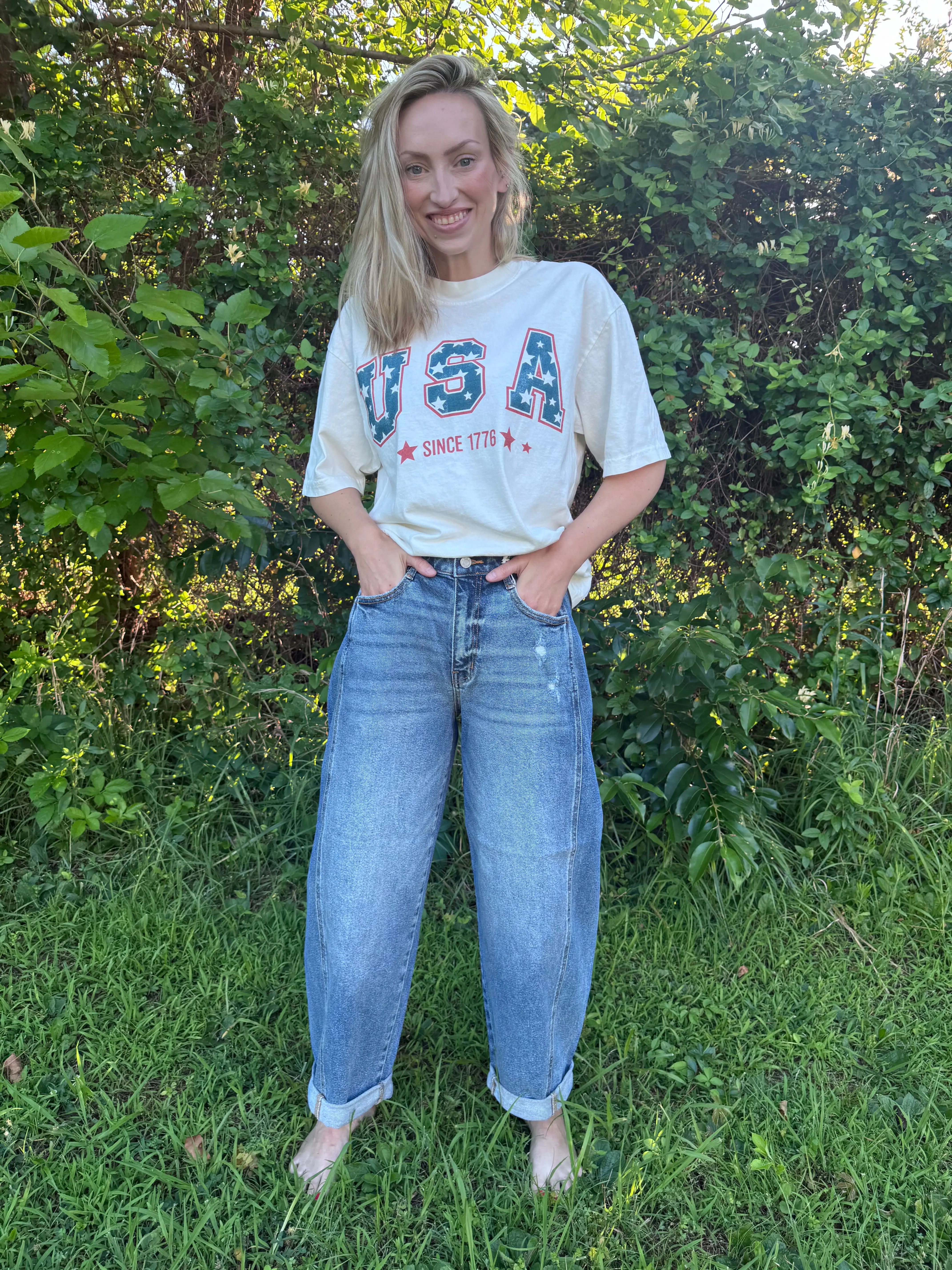 After Party Denim Barrell Jeans