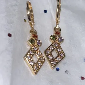 Dazzle Drop Earrings for Women Gold Dipped