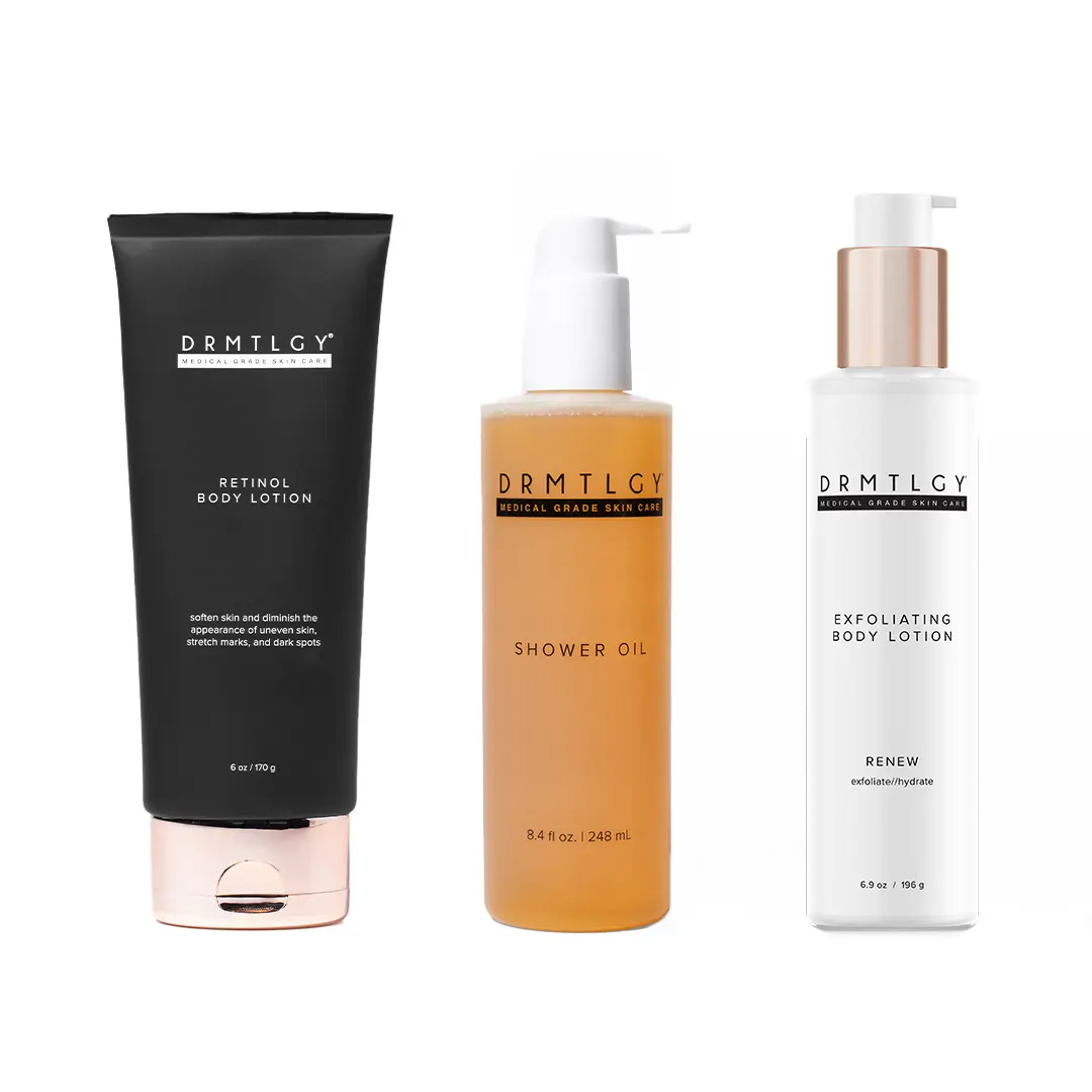 Body Toning Collection - Retinol Body Lotion, Shower Oil, and Exfoliating Body Lotion Body Toning Collection - Retinol Body Lotion, Shower Oil, and Exfoliating Body Lotion