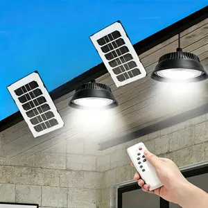 1 Pack LED Solar- High-Power Ceiling Light/Pendant Light with Dimmable And Remote Control, Waterproof Solar Lights, Suitable for Indoor and Outdoor Use, Emergency Lighting in Commercial Spaces