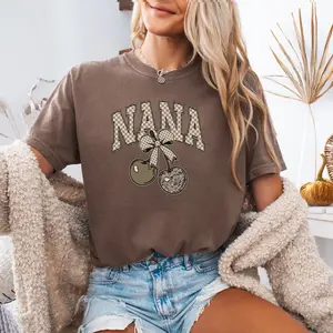 Nana DTG graphic tee Cherries and Camo shirt trendy mom shirt funny mom shirt aesthetic t shirt gift for mom cute mom outfit