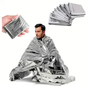 2-Pack/4-Pack Insulated Aluminum Foil Emergency Blanket, Lightweight Survival Gear and Supplies, Survival Kit, Reflective Surface, Ideal for Camping, Hiking, Outdoor Activities