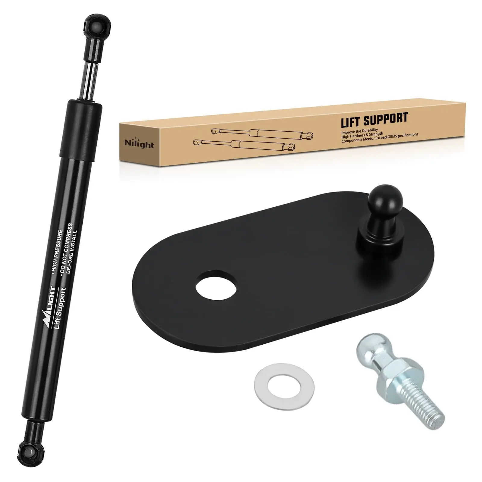 Nilight Steel Pickup Tailgate Assist Shock - Wide Compatibility Range, Effortless Installation, Nitrogen-Filled Stability for 07-21 Toyota Tundra Heavy Duty Truck Tailgate Lift Assist Damper