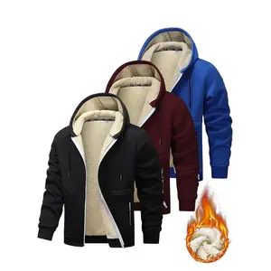 Men's zipper hooded jacket casual loose long hooded cardigan warm winter jacket with front zipper closure, suitable for daily wear and outdoor activities - sportsRAIMENTRY