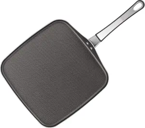 11-Inch Nonstick Griddle Pan – High-Performance Flat Grill, Black