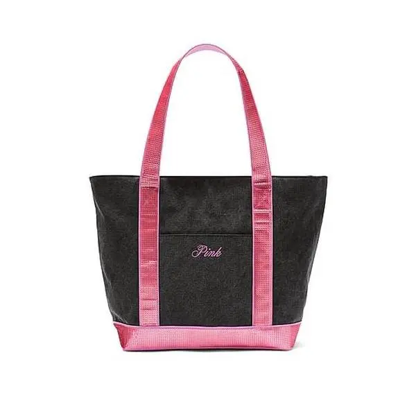 PINK Sequin Canvas Tote Bag