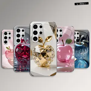 Super cool gold-plated crystal fruit Galaxy/Google electroplated glass phone case, trendy, gift, fashionable, recommended, good stuff---975