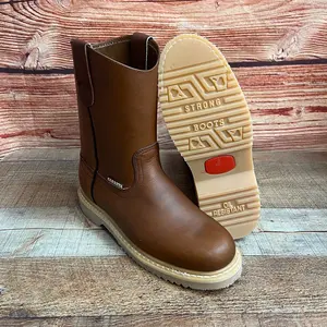 Women's Work Boots Pull On Leather oil-water Resistant Round Toe Durable Est.305 Ruper Barzon Dama