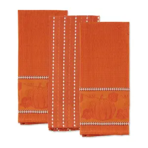 Design Imports Set of 3 Harvest Kitchen Towels