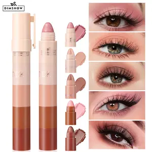5 in 1 Eyeshadow Pencil Kit Lazy Eyeshadow Pen High Light Bare Makeup Lying Silkworm Pen Pearl Waterproof Eye shadow Stick Cover Combination Pink Brown Mini Eye Shadow Pencil Cosmetics