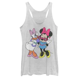Women's Mickey & Friends Daisy Duck and Minnie Mouse Racerback Tank Top