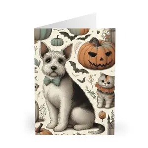 Terrier Halloween - Greeting Cards (5 Pack)