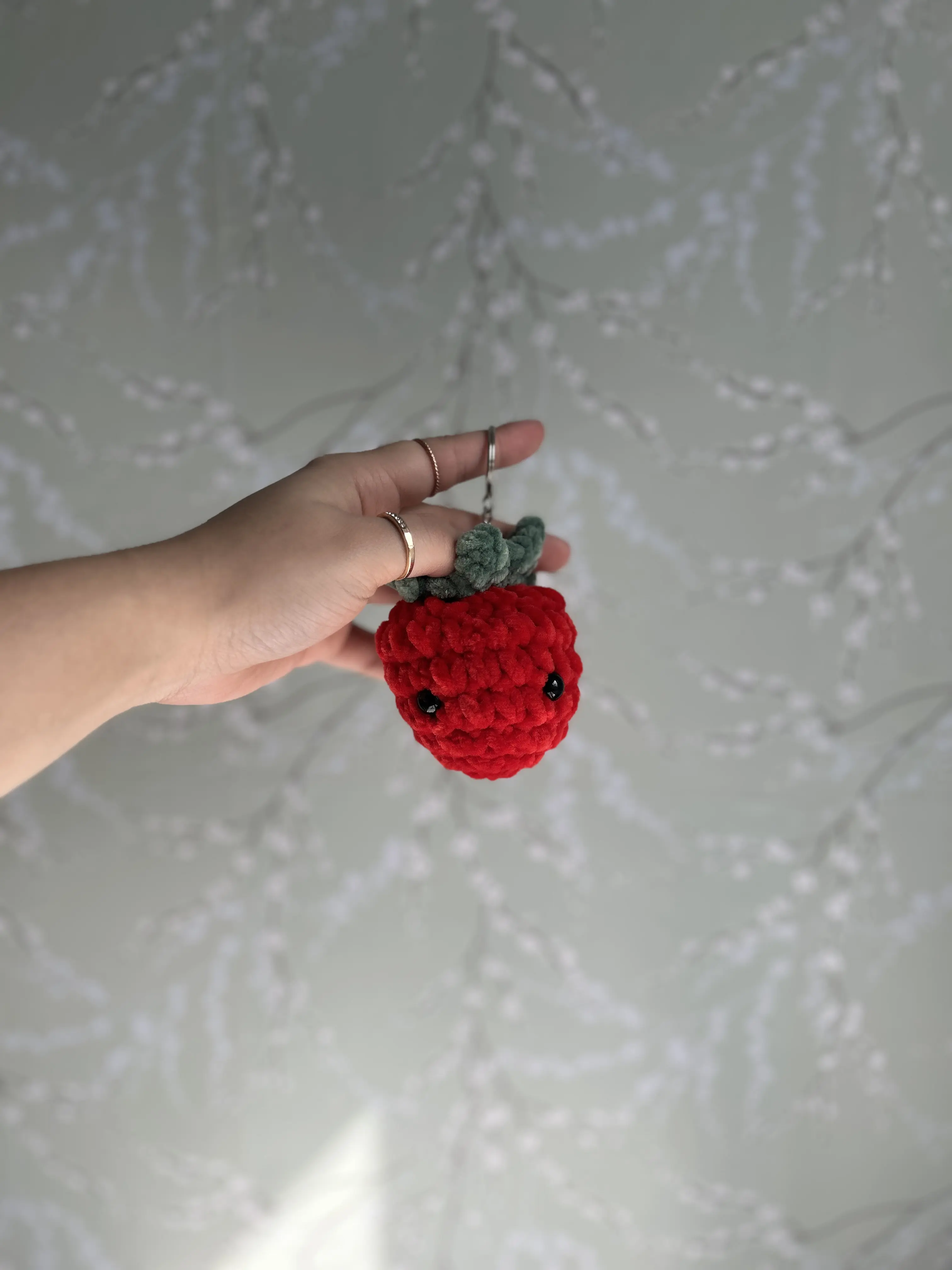 Strawberry Keychain Crochet Plushie