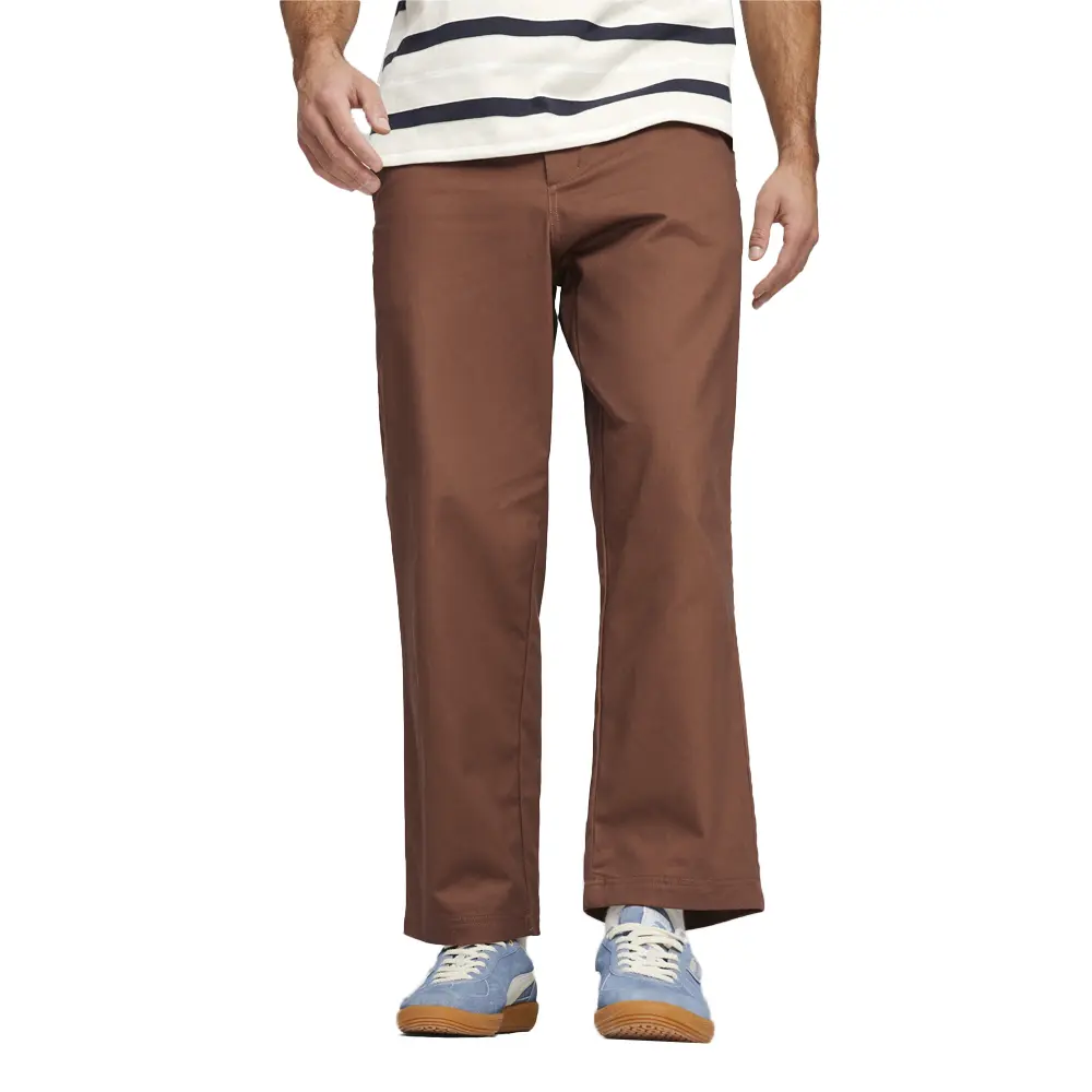 PUMA Mens Made With Quality Chino Flat Front Pants Casual Flat Front - Brown