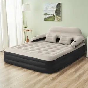 15" Air Mattress with Headboard, Portable Inflatable Couch