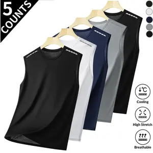 2026 Summer Hot Style Sports plaid High Elastic New Summer Lightweight Quick Dry Men's Fitness T-shirt