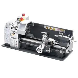VEVOR Metal Lathe, 8x 16 in, 550W Benchtop Lathe Machine, 0-2500 RPM Variable Speed, with 0.0003 in Spindle Accuracy Metal Gear, for Processing Precision Parts Imperial/Metric Thread Soft Metals Wood
