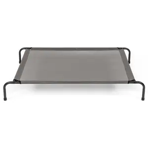 Basics Breathable Cooling Elevated Dog Bed with Durable Metal Frame 50"D x 31"W x 8"H dog sofa Outdoor Pet Supplies