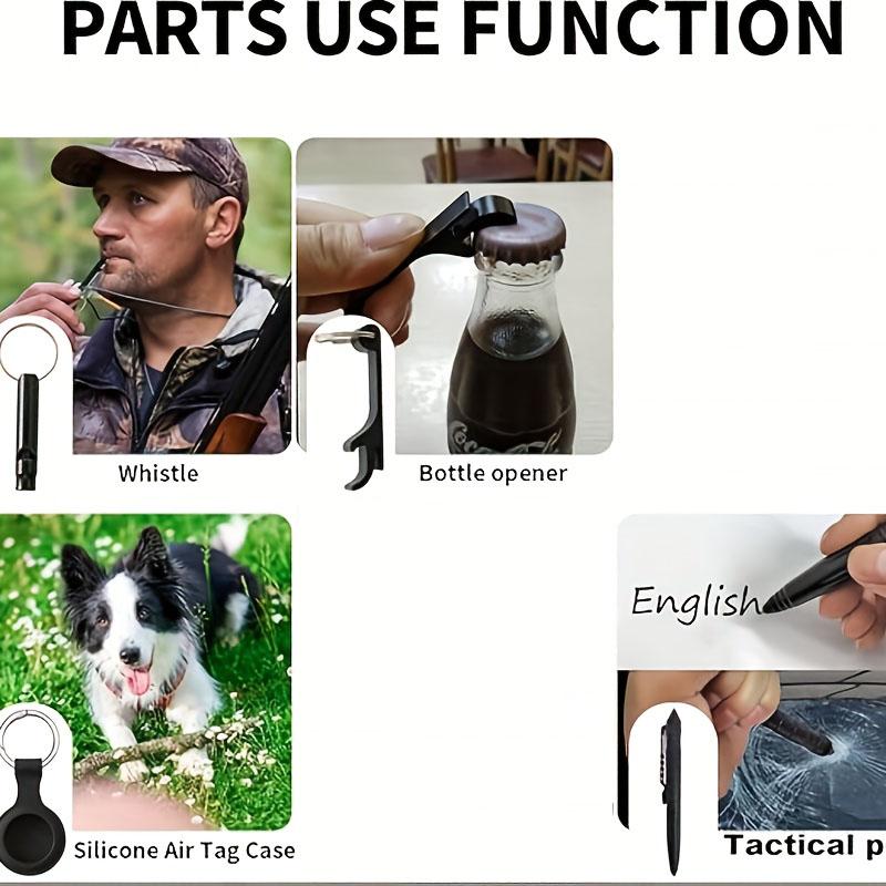 11-Piece Wristband Keychain Set Includes perfume bottle card holder, bottle opener, hand sanitizer bottle, and other car key accessories Stylish and protective keychain designed for women (Deep Black)