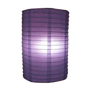 8" Dark Purple Cylinder Paper Lantern