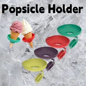 Popsicle Holder - Leakproof Ice Cream Cone Drip Tray, Kids Party Essential, Sports & Outdoor Camping Hiking Picnicware Accessory