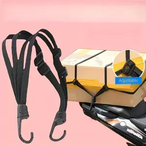 1pc Multi functional high elasticity strap with hook adjustable motorcycle electric bike helmet rear box seat fixing strap