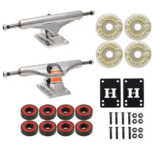 Independent Skateboard Trucks 159 Mid + 53mm Spitfire Burners Wheels, Abec 5 Bearings